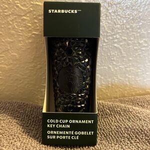 Starbucks Blue Ribbon Cold Cup Ornament Key Chain